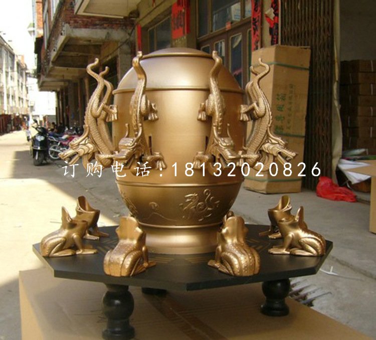 地動(dòng)儀銅雕，鑄銅雕塑