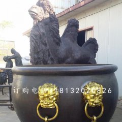 仿古銅水缸，廣場銅水缸雕塑