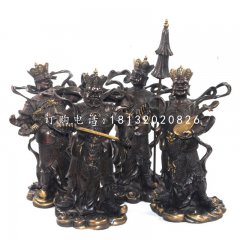 四大天王銅雕，寺廟天王銅雕