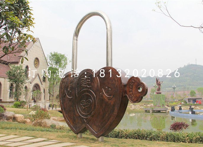 同心鎖銅雕,公園景觀銅雕
