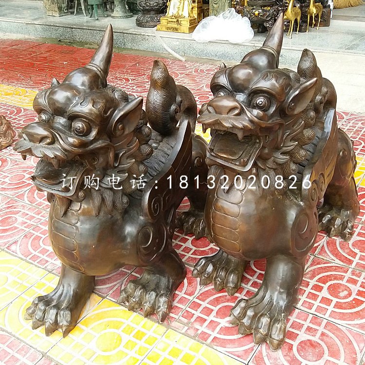 獨角獸銅雕，法院神獸銅雕