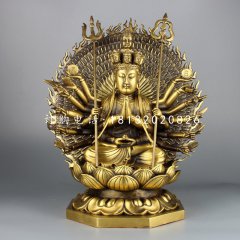 千手觀音銅雕，鑄銅佛像雕塑