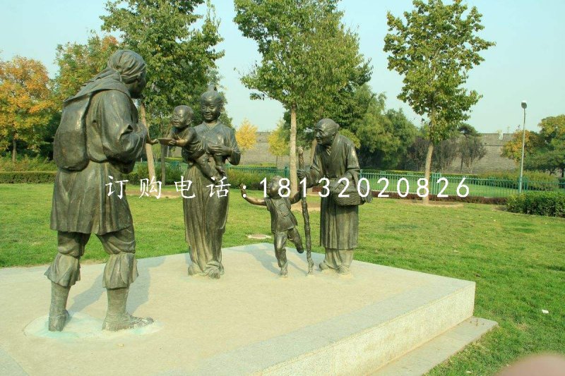 古代人物銅雕，公園景觀銅雕