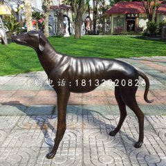 狗銅雕，公園動物雕塑