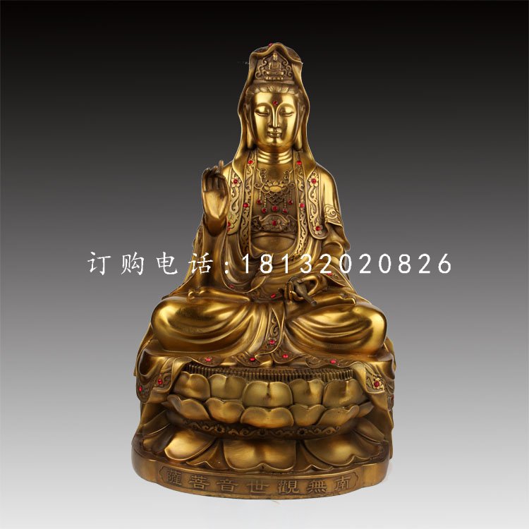 觀世音菩薩銅雕，鑄銅佛像