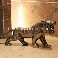 老虎銅雕，鑄銅動物雕塑