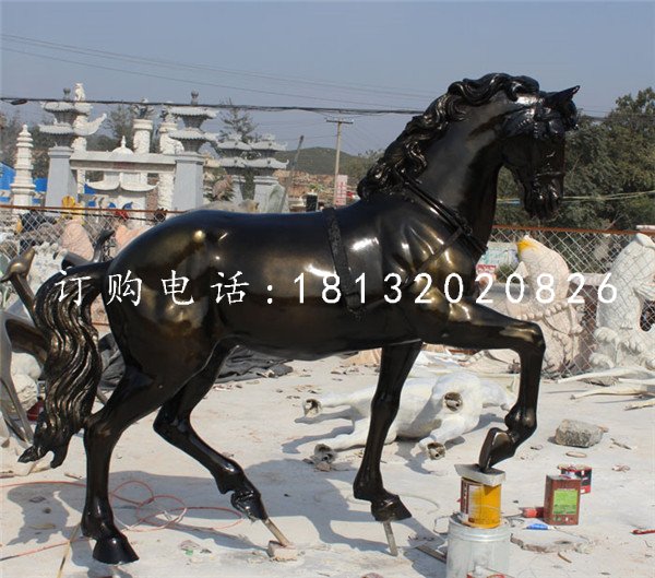 玻璃鋼馬，公園動物雕塑