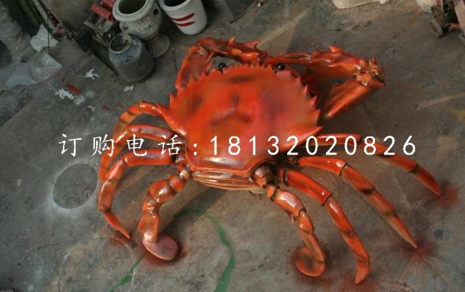 玻璃鋼螃蟹，海鮮雕塑
