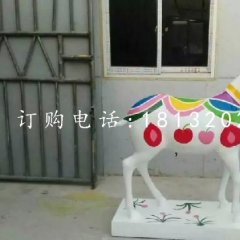 彩繪山羊雕塑，玻璃鋼動(dòng)物雕塑