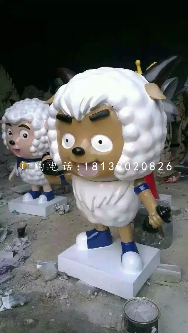 玻璃鋼沸羊羊雕塑卡通動(dòng)物雕塑