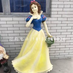 玻璃鋼卡通人物，白雪公主雕塑