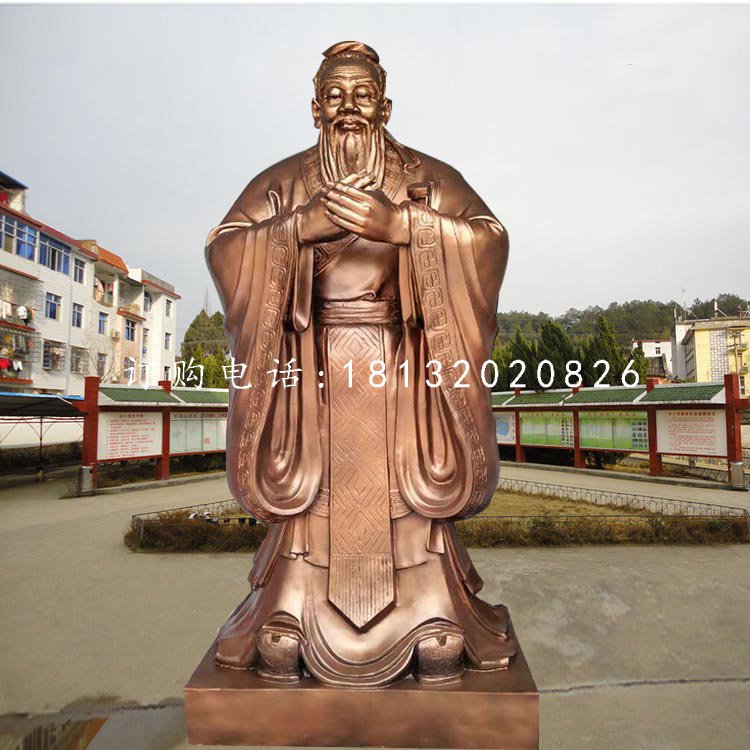 孔圣人銅雕，校園孔子銅雕