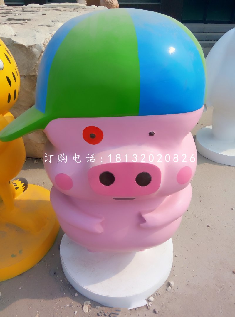 麥兜雕塑，玻璃鋼卡通雕塑 (2)