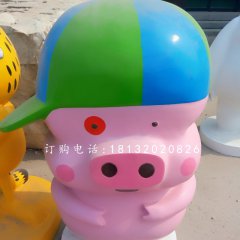 麥兜雕塑，玻璃鋼卡通雕塑