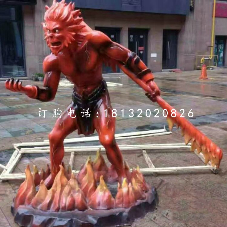 卡通齊天大圣,玻璃鋼雕塑