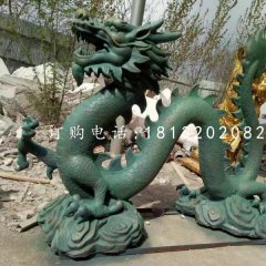 玻璃鋼龍雕塑，玻璃鋼噴漆雕塑