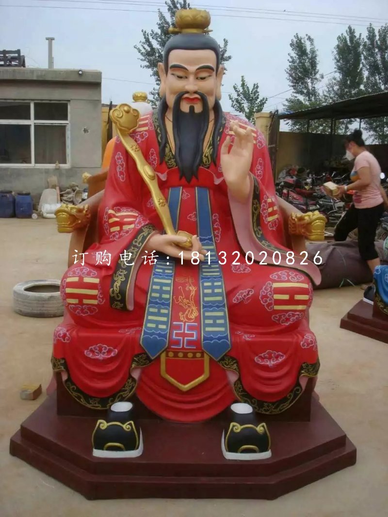 三清雕塑，玻璃鋼彩繪神仙 (1)