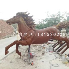 玻璃鋼奔馬，廣場(chǎng)動(dòng)物雕塑