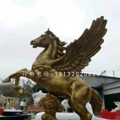 馬踏祥云雕塑，玻璃鋼仿銅飛馬