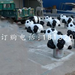 大熊貓雕塑，玻璃鋼動物雕塑