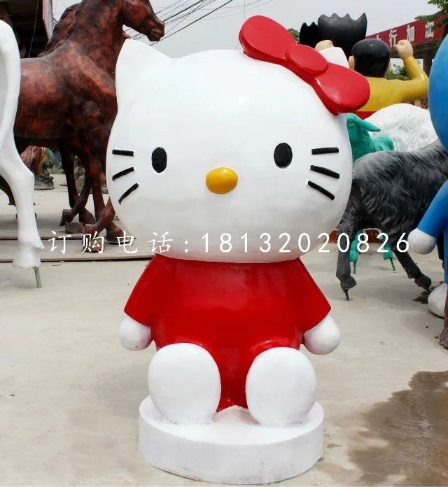 玻璃鋼卡通雕塑，hello kitty雕塑 (1)
