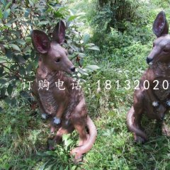 玻璃鋼袋鼠雕塑，公園動物雕塑
