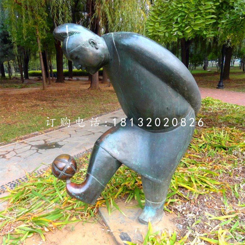 蹴鞠雕塑,古代人物銅雕
