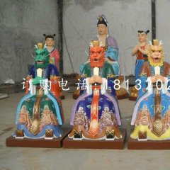 四海龍王雕塑，玻璃鋼彩繪神仙雕塑