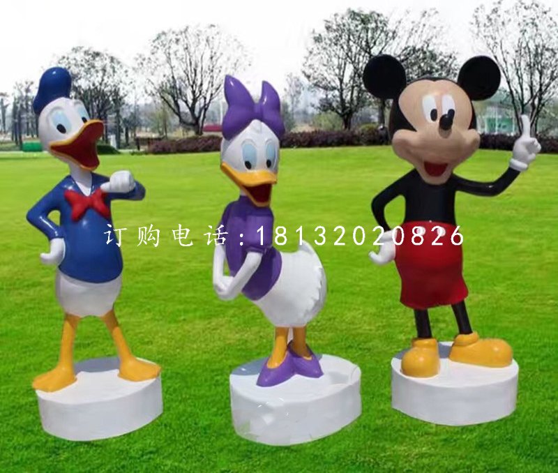 唐老鴨米老鼠雕塑,卡通動(dòng)物雕塑