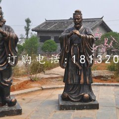 桃園三結(jié)義雕塑，玻璃鋼仿銅古代人物