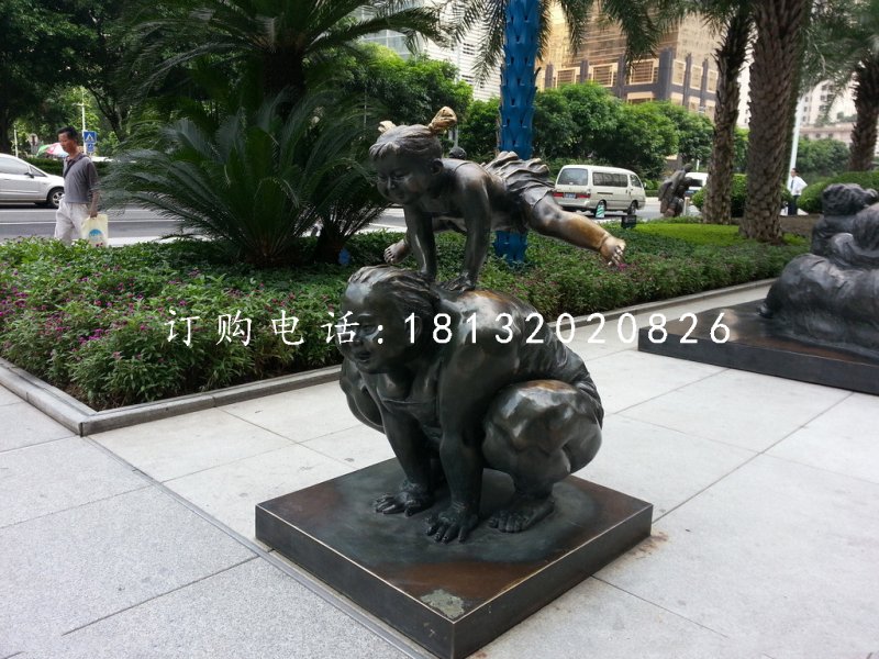 跳山羊銅雕,小區(qū)景觀銅雕