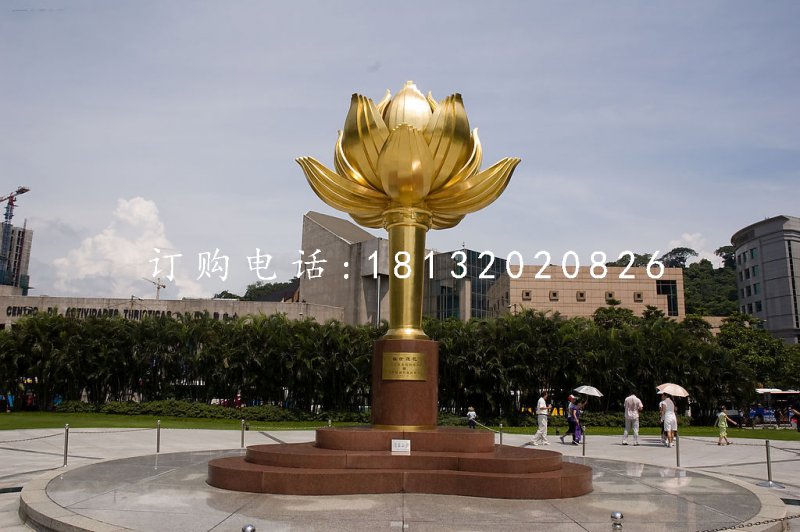 不銹鋼紫荊花雕塑，廣場(chǎng)雕塑