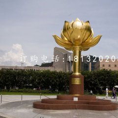 不銹鋼紫荊花雕塑，廣場(chǎng)雕塑