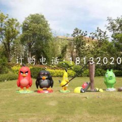 憤怒的小鳥雕塑，玻璃鋼卡通雕塑
