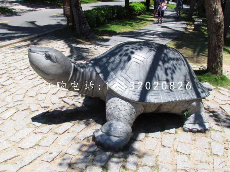 烏龜石雕，公園動物石雕