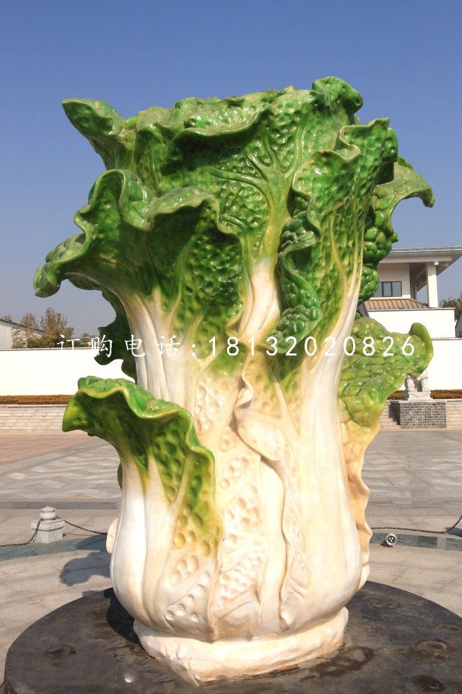 玻璃鋼白菜雕塑，廣場(chǎng)景觀雕塑