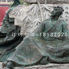 王維銅雕，古代詩(shī)人銅雕