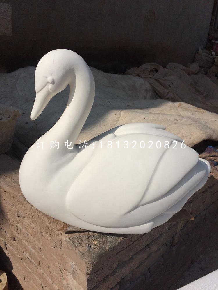 白天鵝雕塑，漢白玉動物