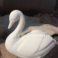 白天鵝雕塑，漢白玉動(dòng)物