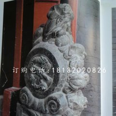抱鼓石，青石仿古雕塑