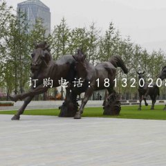 奔馬銅雕，廣場(chǎng)動(dòng)物雕塑