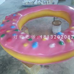甜甜圈雕塑，玻璃鋼甜品雕塑