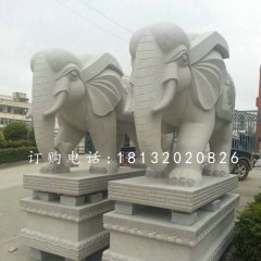 大理石大象，廣場動物石雕
