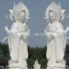 三面觀音石雕，大理石佛像