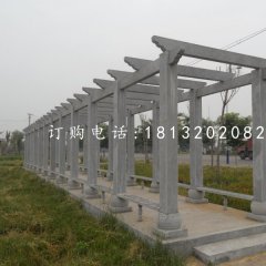 青石長(zhǎng)廊，公園景觀石雕