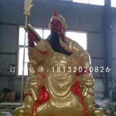 玻璃鋼紅臉關(guān)公雕塑，關(guān)二爺?shù)袼? width=