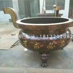 圓形香爐，寺廟三足銅香爐
