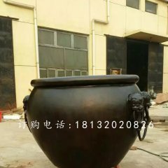 仿古銅水缸，圓形水缸