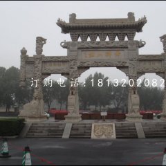牌坊石雕，廣場(chǎng)石牌樓