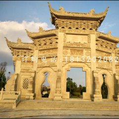 牌樓石雕，仿古石雕牌坊